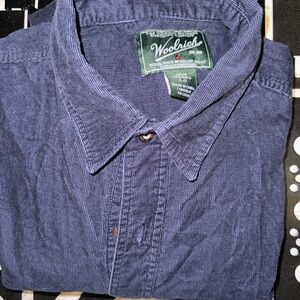 Woolrich Men's Navy Corduroy Shirt